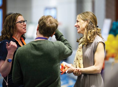 AU President and CEO Rachel Laser with attendees at SRF 2025