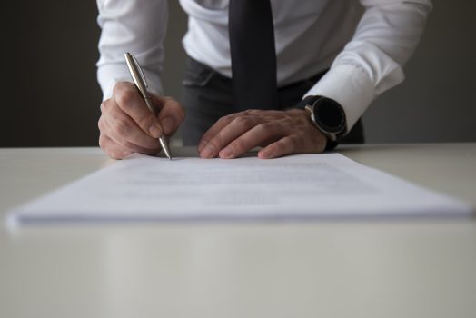 Signing Official Document