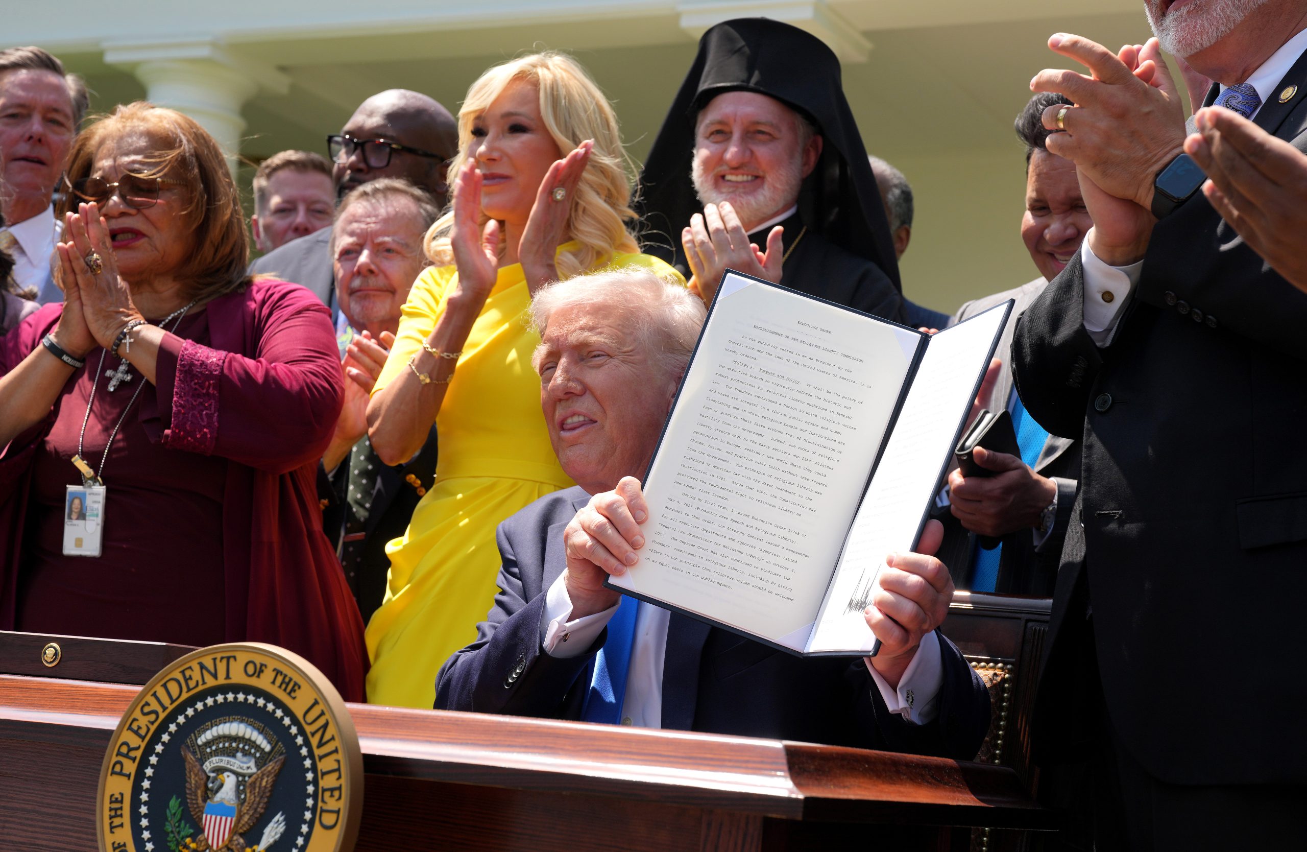 Trump announces Religious Liberty Commission during National Day of Prayer ceremony May 1, 2025